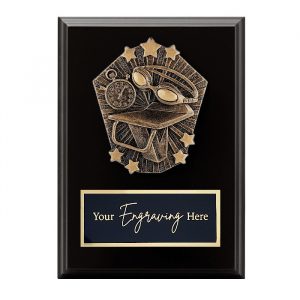 Cosmos Black Plaque Swimming