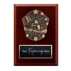 Cosmos Walnut Plaque Go Kart