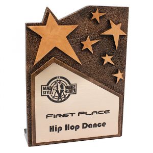 Star Cross Plaque Bronze