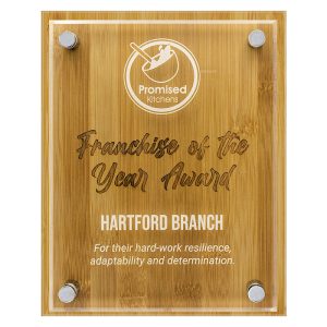 Bamboo Floating Acrylic Plaque