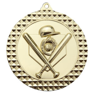 Diamond-Cut Baseball Medal