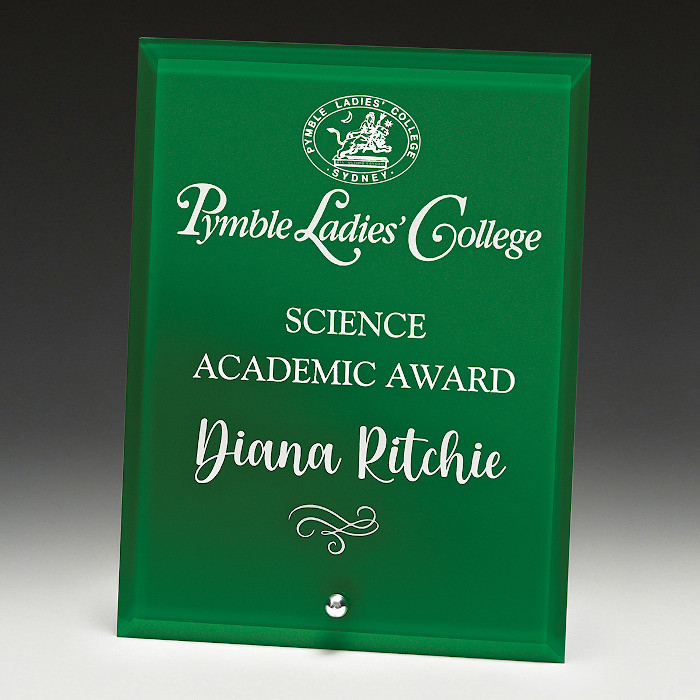 Radiant Glass Plaque Green