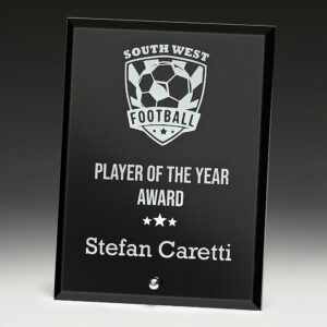 Radiant Glass Plaque Black