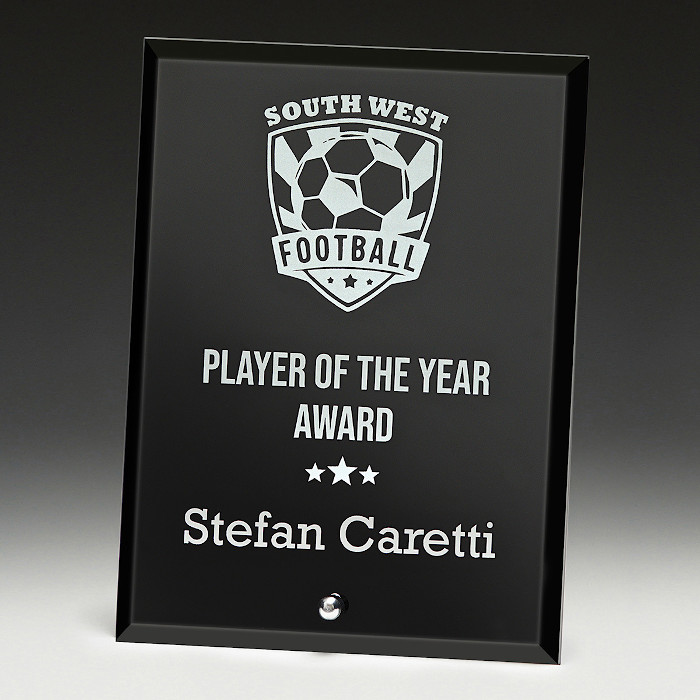 Radiant Glass Plaque Black