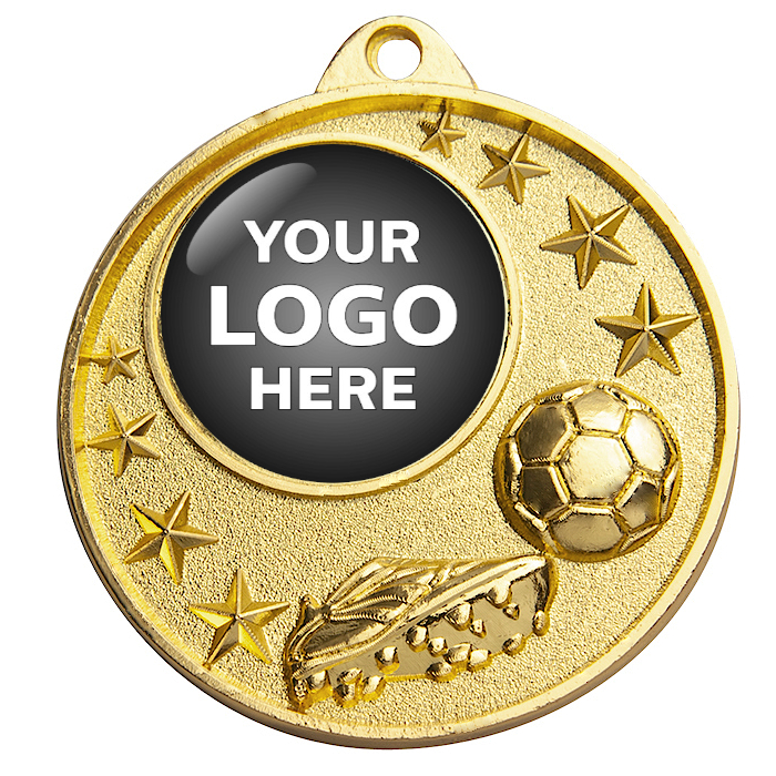 Shooting Stars Logo Football Medal